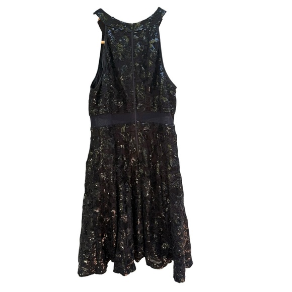 Honey & Rosie Womens Black Sequin High Neck Dress Size M retro vibes Whimsigoth - Picture 9 of 15